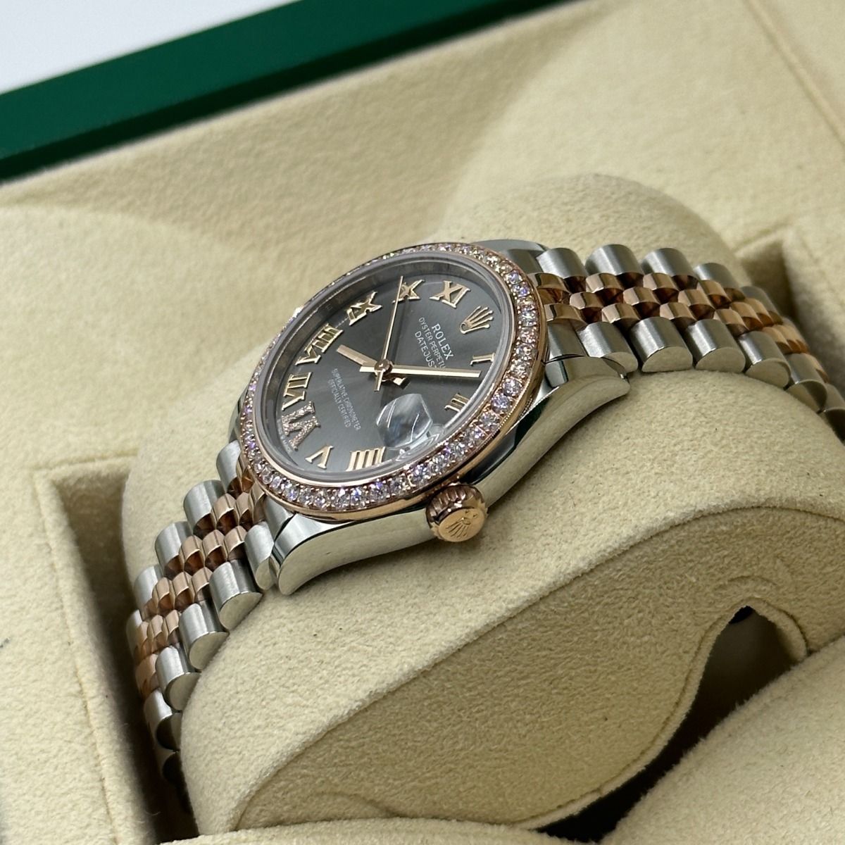【Super Clone】ROLEX Datejust m278381-0029/0030 Slate Roman Diamond Dial Diamond-Set Bezel 31mm