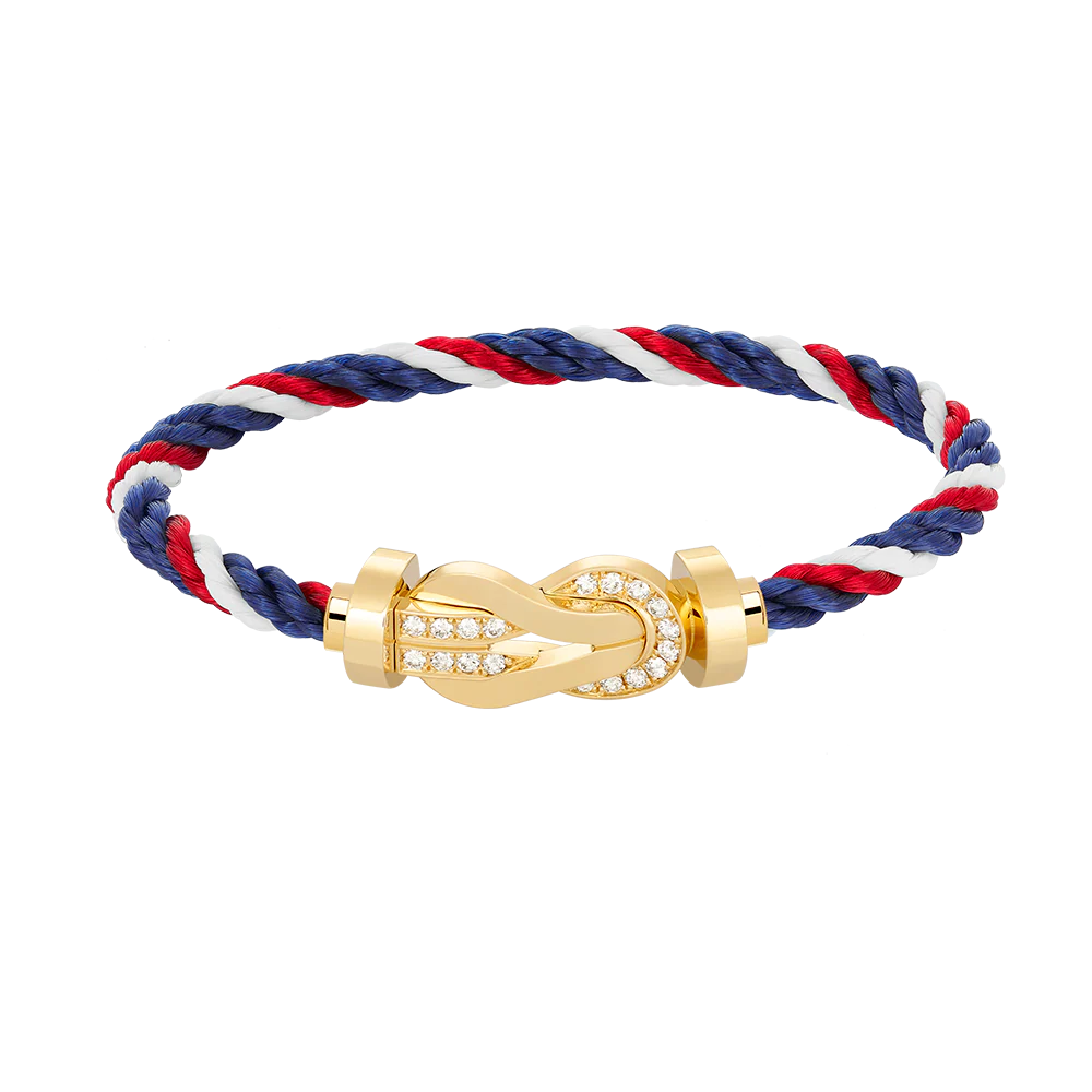 Regalia jewelryCHANCE LARGE 8 FIGURE BUCKLE HALF DIAMOND BRACELET GOLD