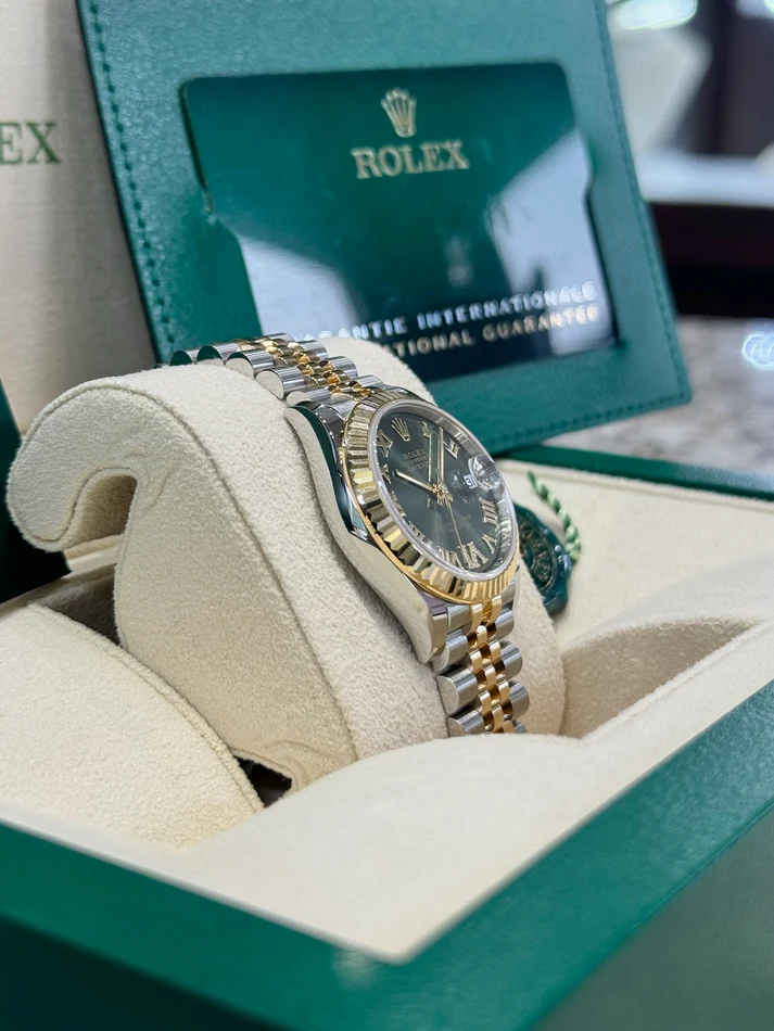 【Super Clone】ROLEX Datejust m278273-0015/0016 31mm Olive Green Dial Stainless Steel and Yellow Gold Oyster Watch