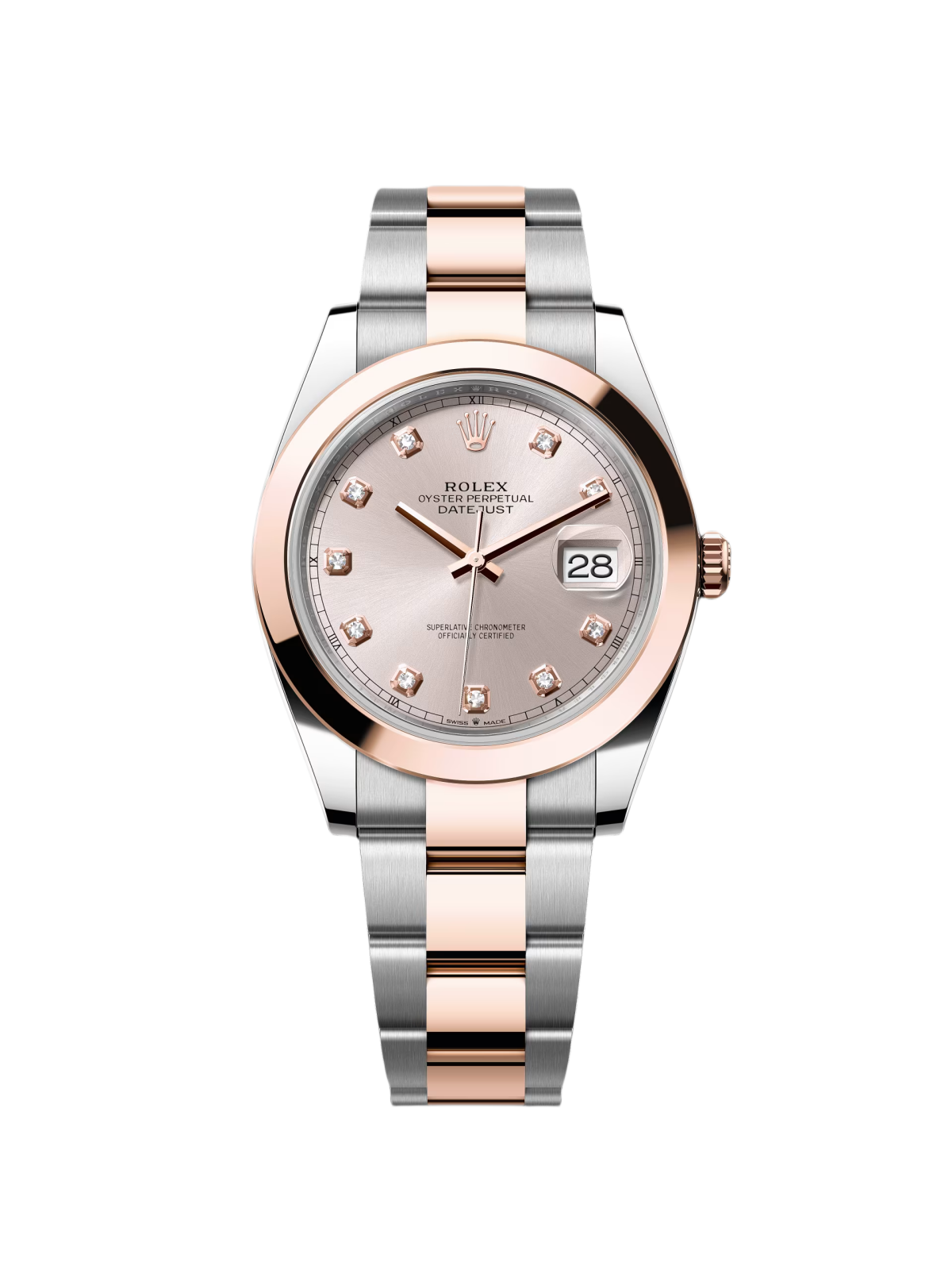 【Super Clone】ROLEX Datejust 41mm 126301 Sundust Diamond Jubilee Steel and Everose Gold Watch