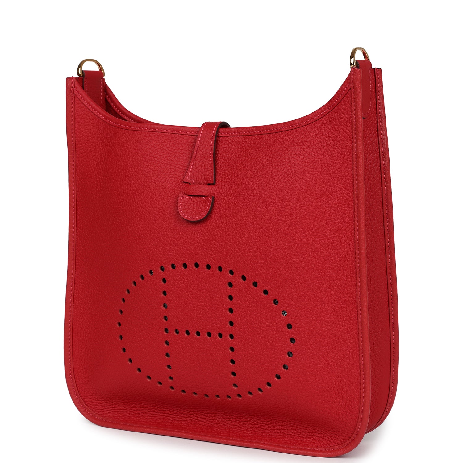 Hermès Evelyne III PM Vermillon Clemence Gold Hardware