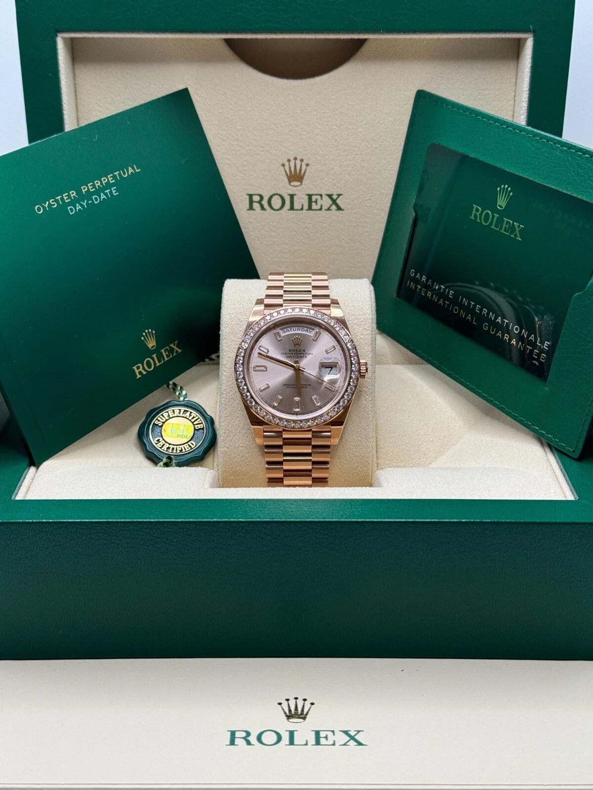 【Super Clone】ROLEX Day-Date 40mm Sundust Diamonds Dial 228345rbr-0007