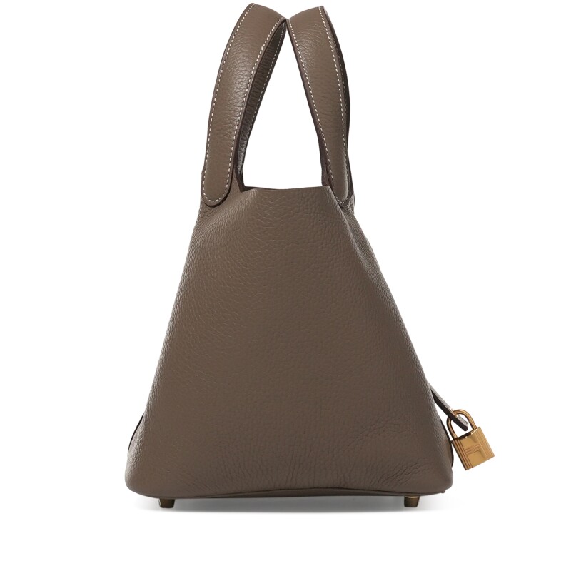 Hermès Etoupe Clemence Picotin Lock 18 Gold Hardware