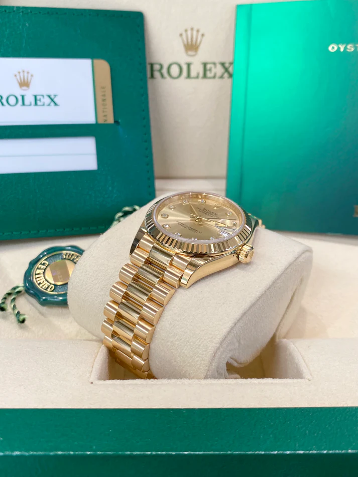 【Super Clone】ROLEX Datejust m278278-0009 Champagne 31mm Dial President Bracelet Watch