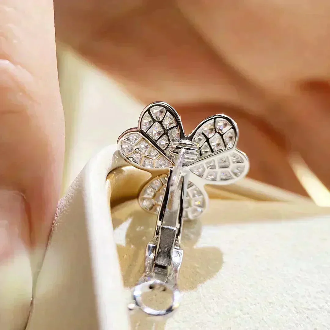 Regalia jewelryCLOVER COMOS DIAMOND EARRINGS SILVER