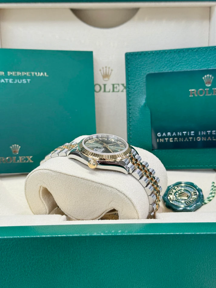 【Super Clone】ROLEX Datejust m278273-0015/0016 31mm Olive Green Dial Stainless Steel and Yellow Gold Oyster Watch