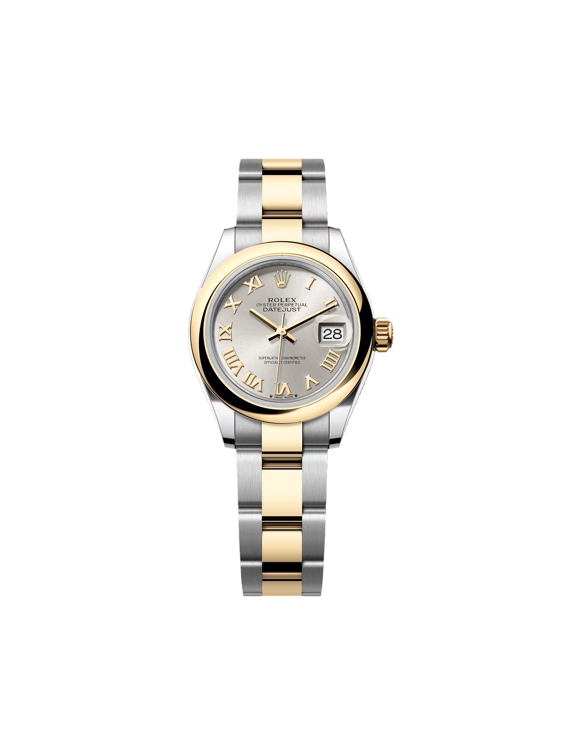 【Super Clone】ROLEX Lady-Datejust 28mm 279163 Silver Roman Dial Oyster Bracelet