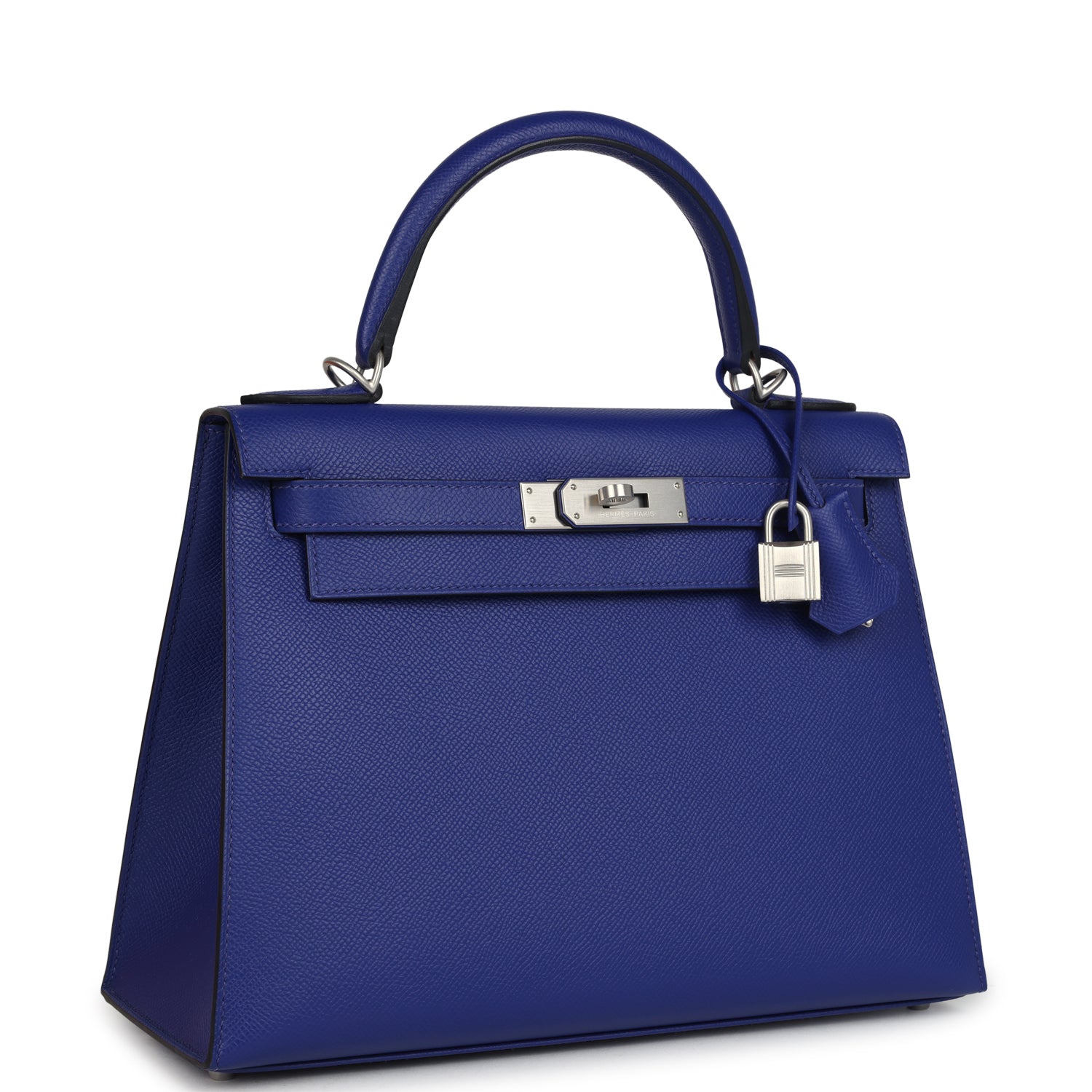 Hermès Kelly Sellier 28 Bleu Electric Epsom Brushed Palladium Hardware