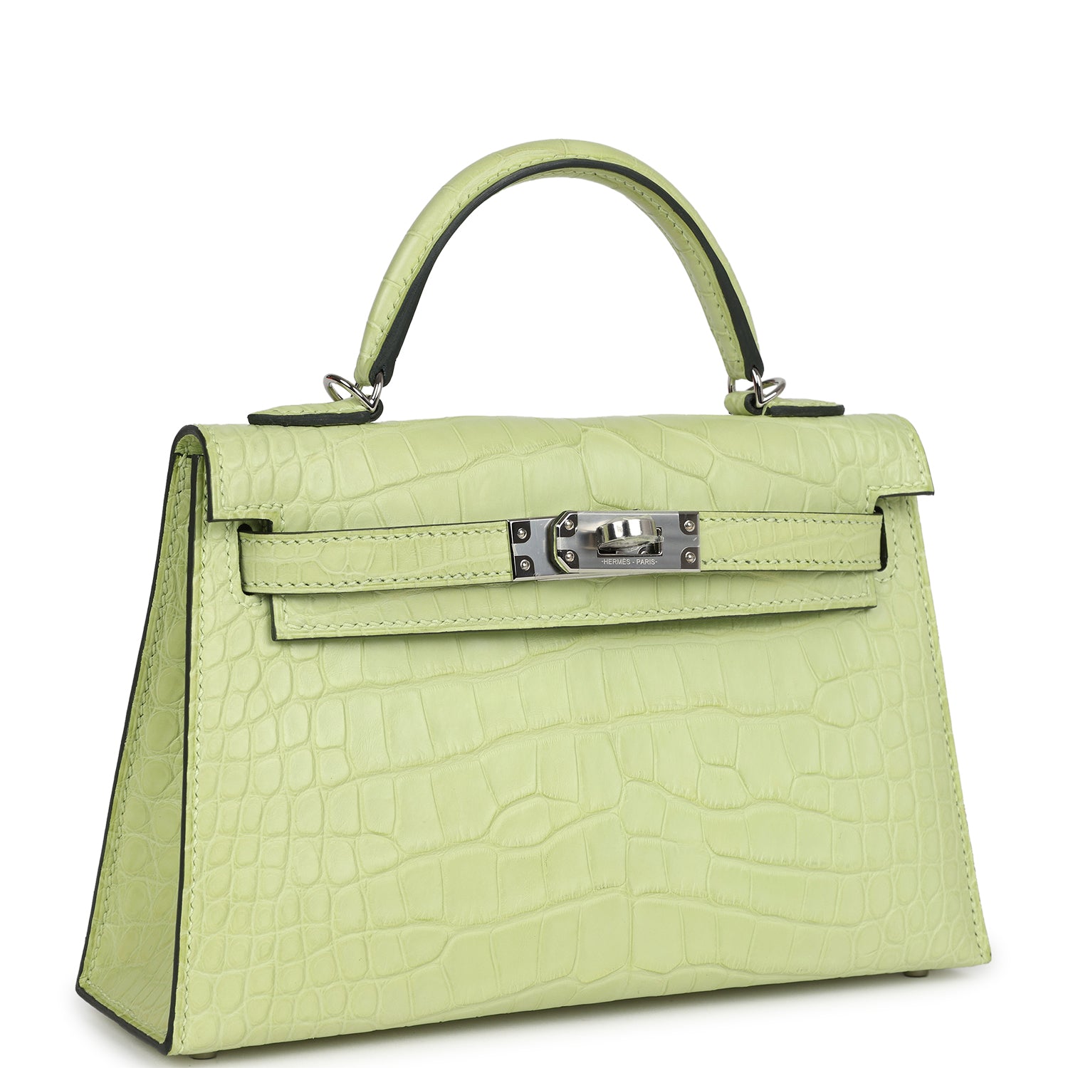 Hermès Kelly Sellier 20 Jaune Bourgeon Matte Alligator Palladium Hardware
