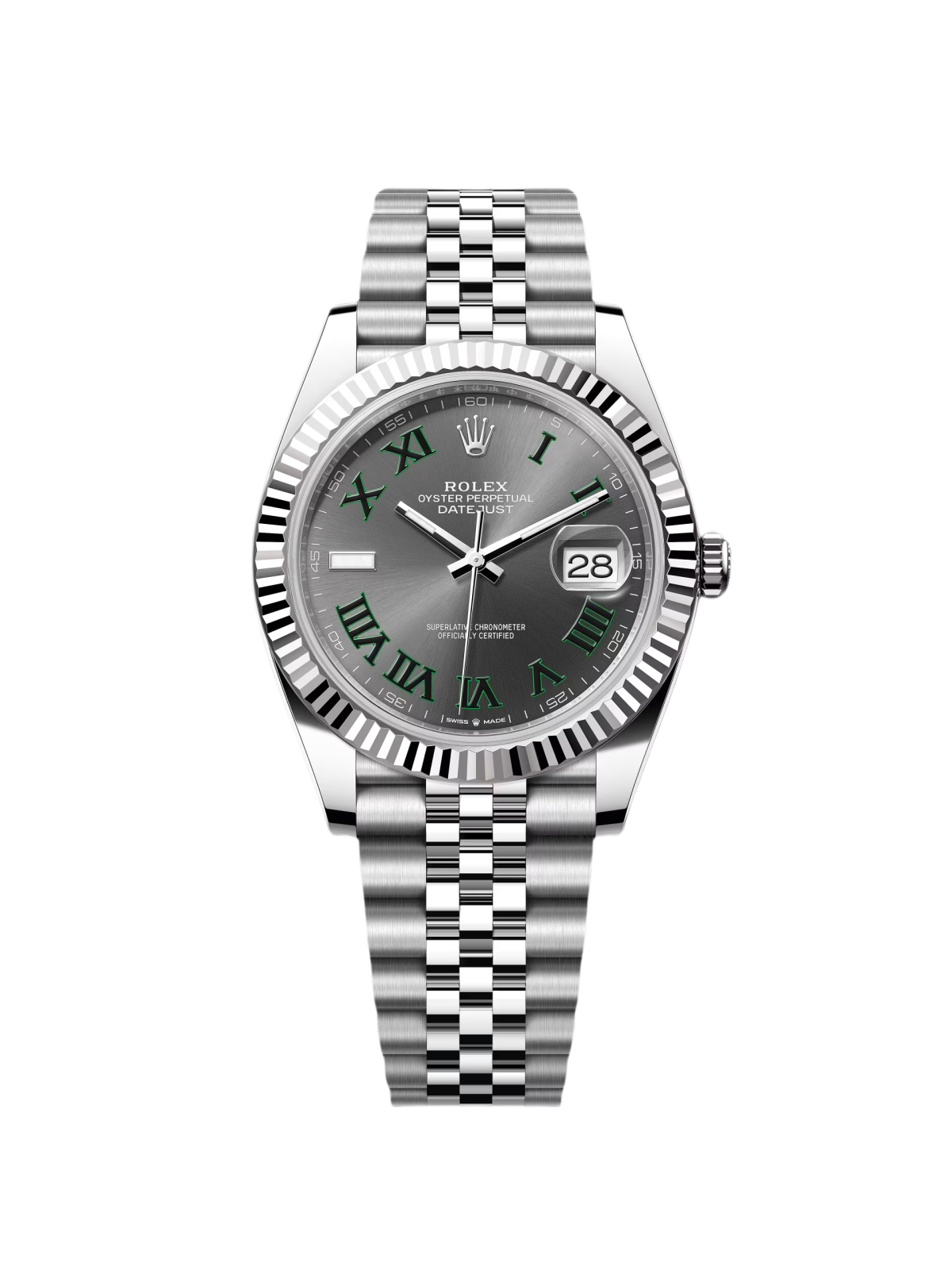 【Super Clone】ROLEX  Datejust 41mm 126334 Slate Roman Jubilee Stainless Steel Mens Watch