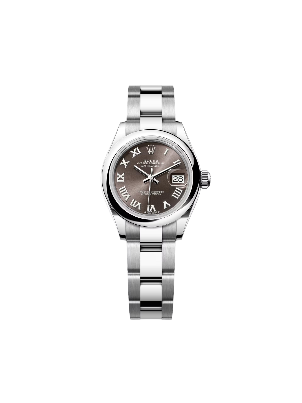 【Super Clone】ROLEX Lady-Datejust 28mm m279160 Oyster Perpetual Dark Grey Dial Oyster Bracelet