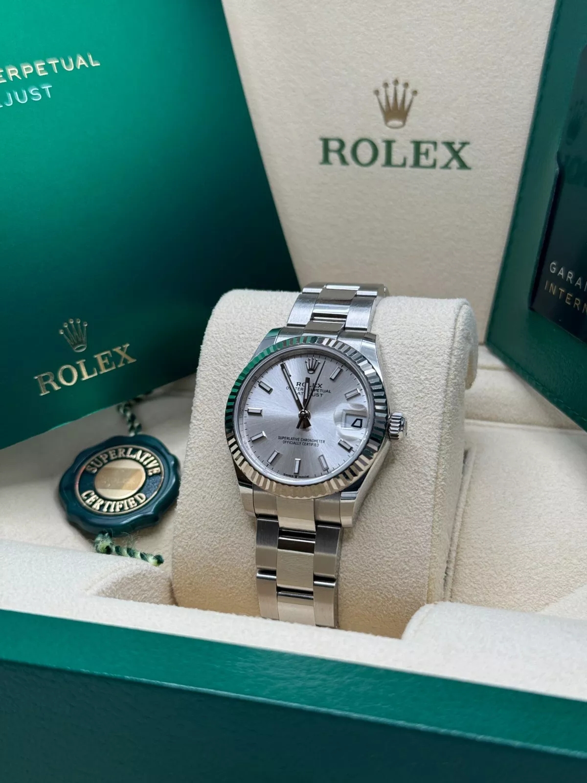 【Super Clone】ROLEX Datejust m278274-0011/0012 Silver Dial 31mm Fluted Bezel Oyster Bracelet