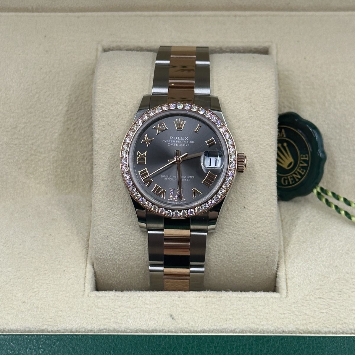 【Super Clone】ROLEX Datejust m278381-0029/0030 Slate Roman Diamond Dial Diamond-Set Bezel 31mm