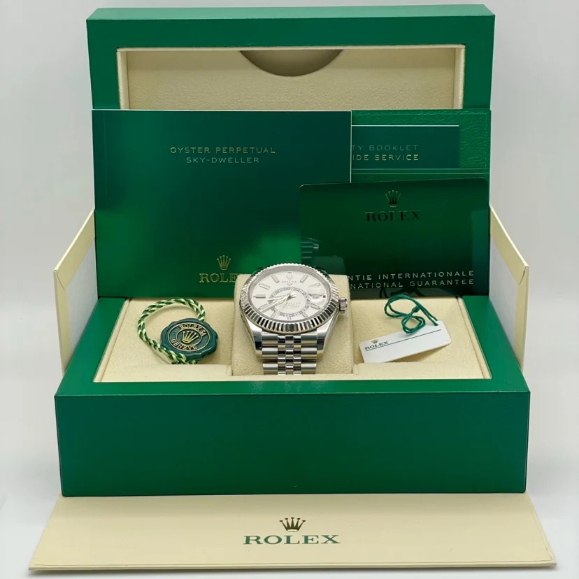 【Super Clone】ROLEX  Sky-Dweller 42mm 336934-0003/0004 Stainless Steel White Dial Oyster