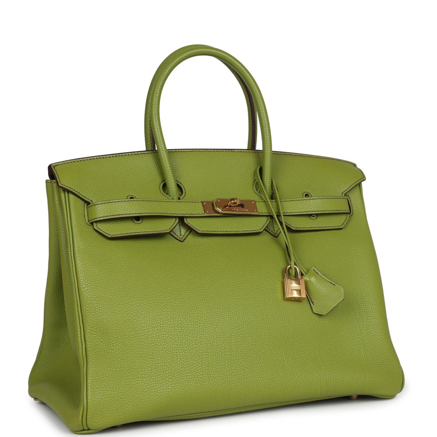 Hermès Birkin 35 Vert Anis Verso Togo Gold Hardware