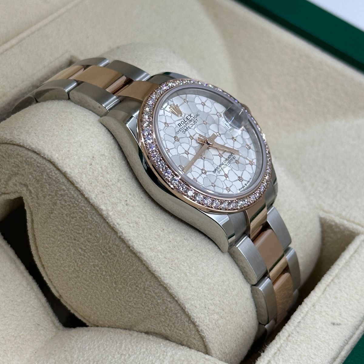 【Super Clone】ROLEX Datejust m278381-0031/0032 Silver Floral Motif Diamond Dial Diamond-Set Bezel 31mm