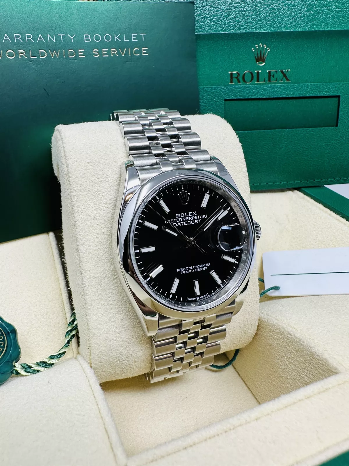 【Super Clone】ROLEX  Datejust 36mm 126200 Stainless Steel Black Dial Jubilee Watch