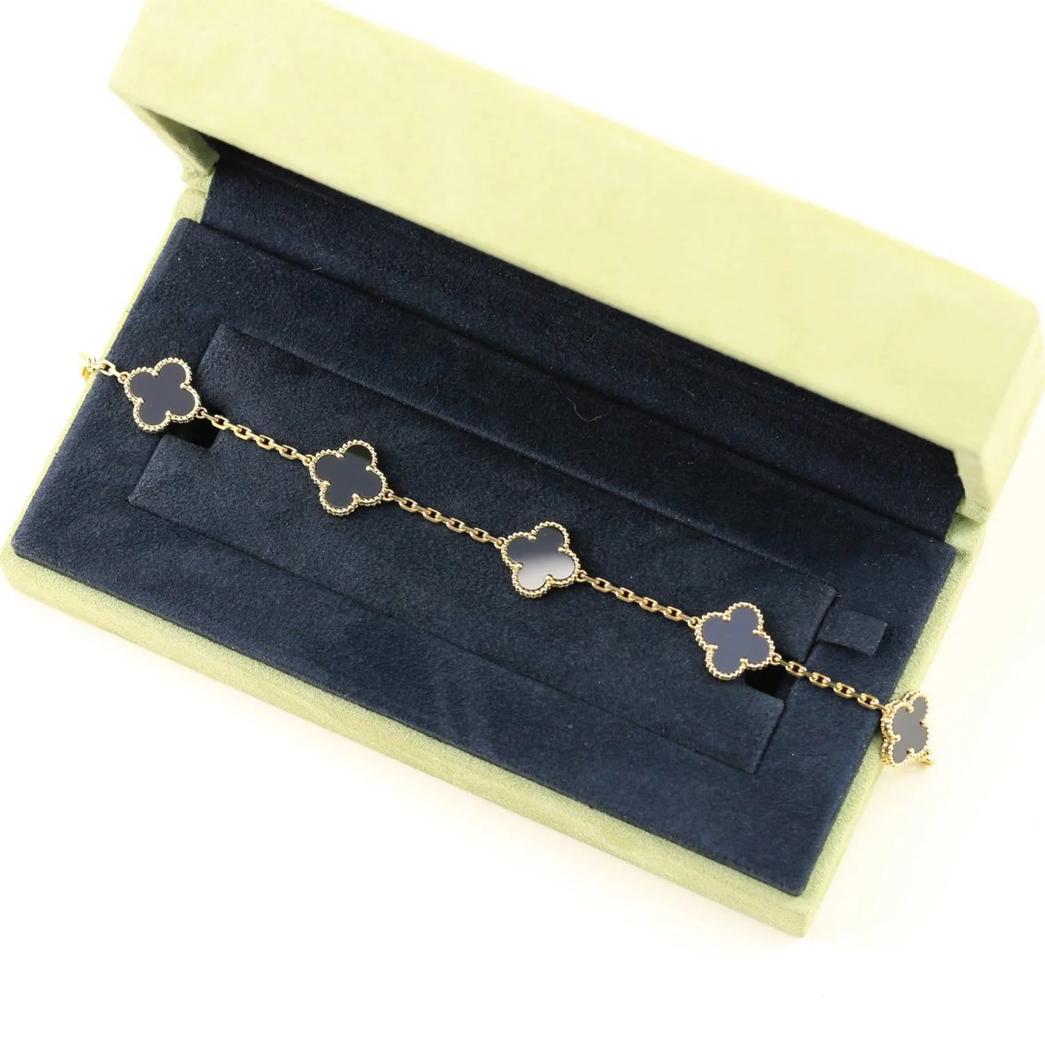 Regalia jewelryCLOVER  5 MOTIFS BLACK ONYX BRACELET