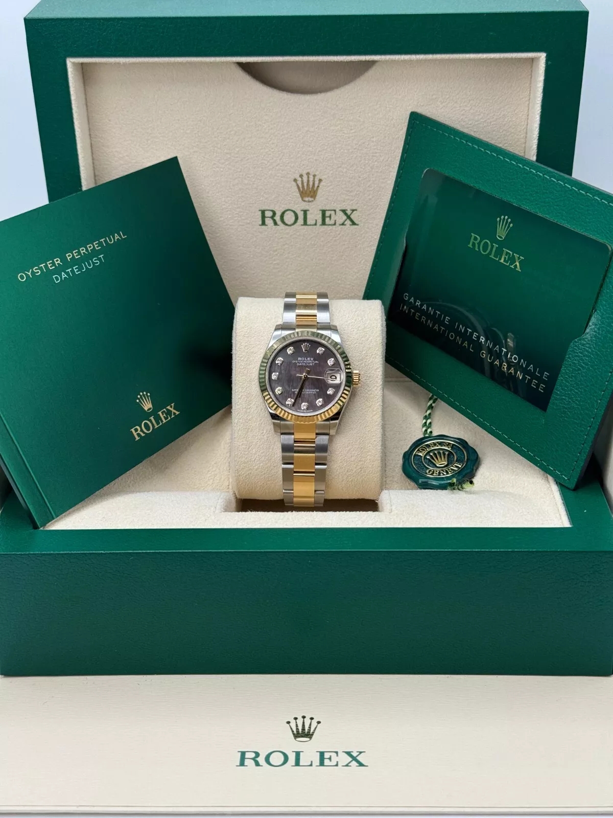 【Super Clone】ROLEX Datejust m278273-0023/0024 31mm Black Mother-of-Pearl Dial Stainless Steel and Yellow Gold Oyster Watch