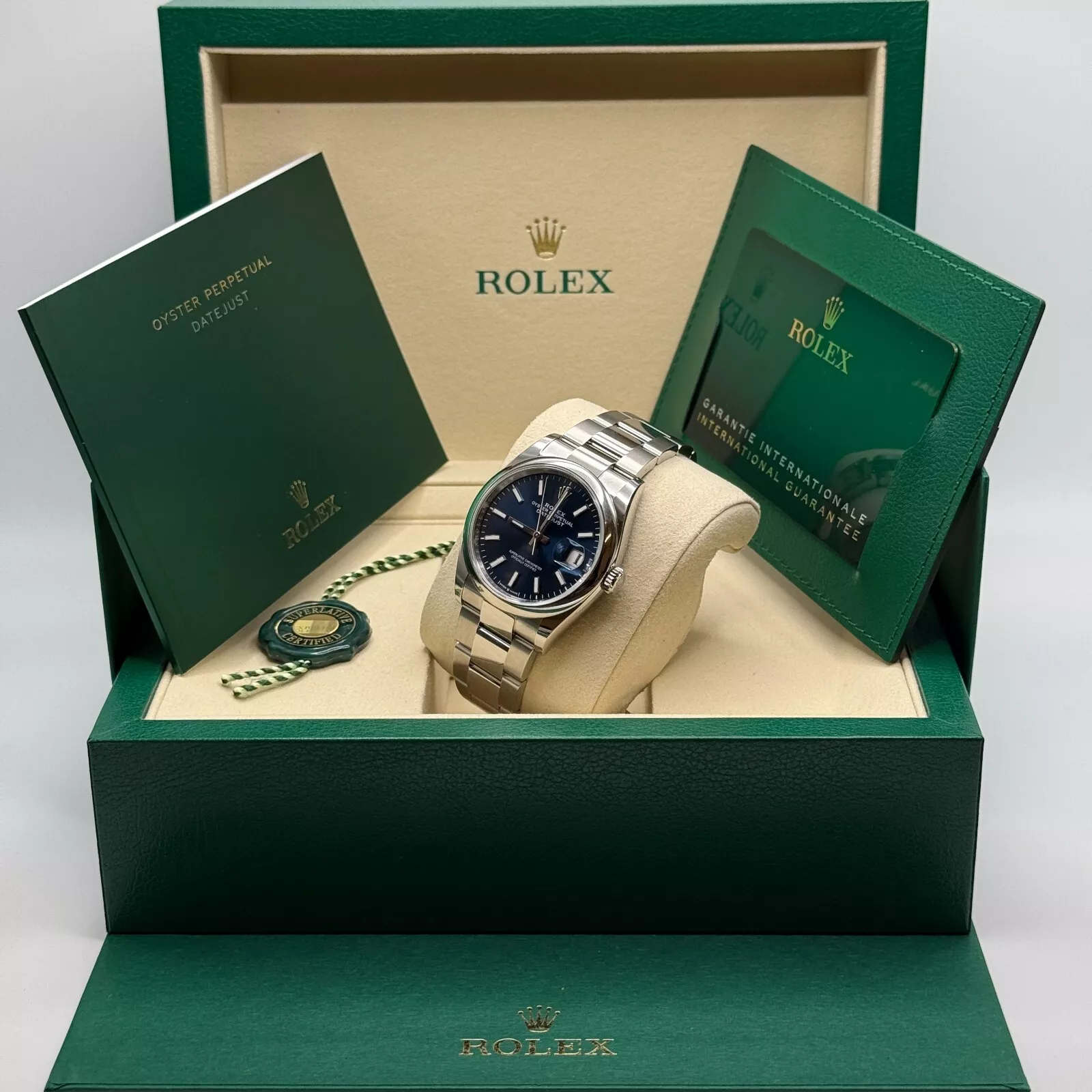 【Super Clone】ROLEX  Datejust 36mm 126200 Stainless Steel Blue Dial Oyster Watch