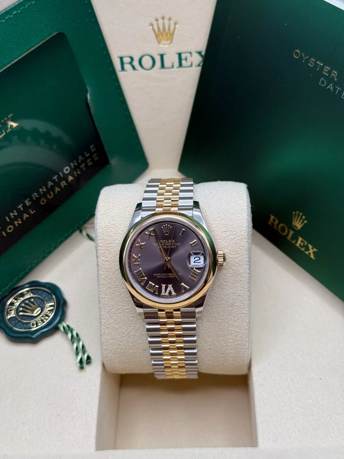 【Super Clone】ROLEX Datejust m278243-0013/0014  31mm Dark Grey Dial Yellow Rolesor Oyster Watch