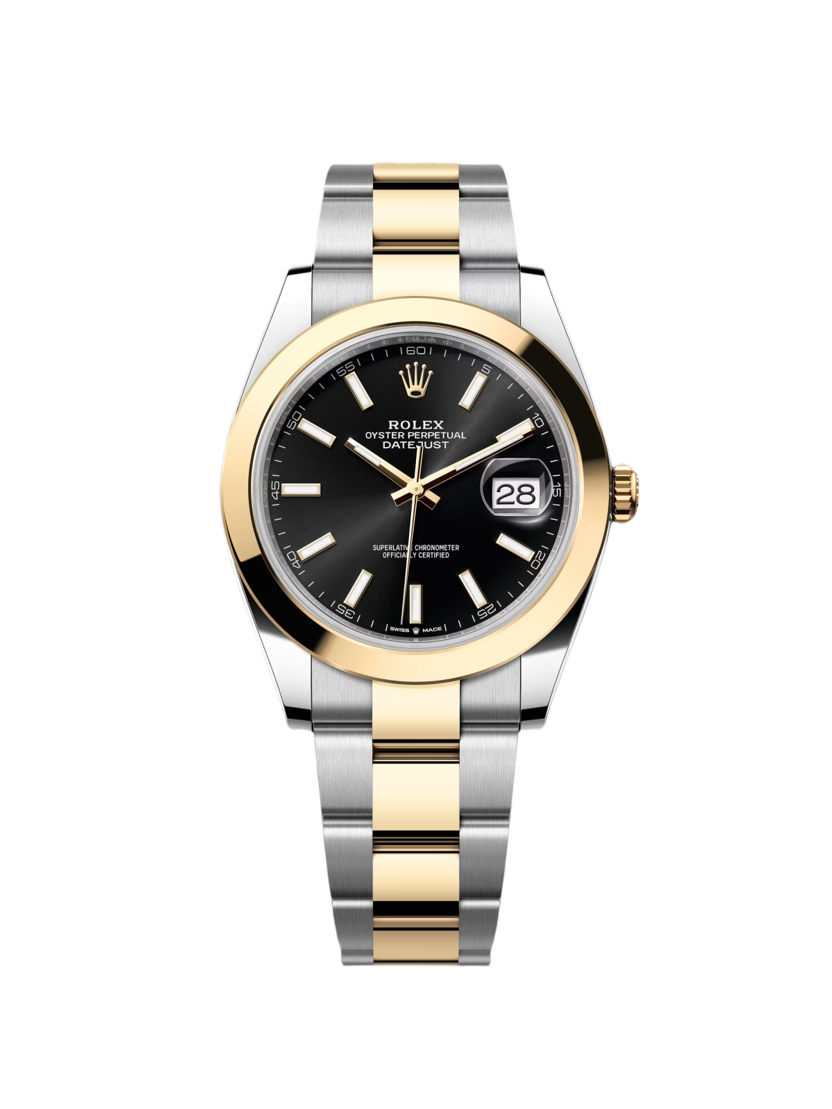 【Super Clone】ROLEX Datejust 41mm 126303 Black Index Jubilee 41mm Steel and Yellow Gold Mens Watch