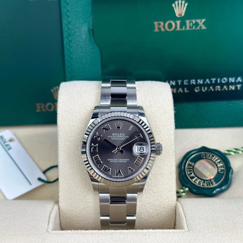 【Super Clone】ROLEX Datejust m278274-0021/0022 Dark Grey Roman 31mm Dial Oyster Watch