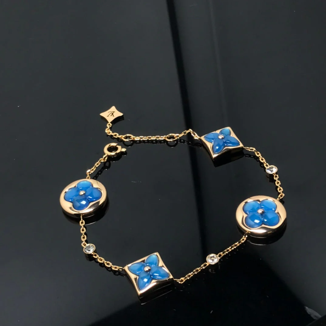 Regalia jewelrySTAR AND SUN 4 MOTIF BLUE BRACELET