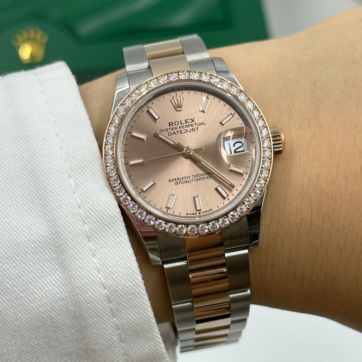 【Super Clone】ROLEX Datejust m278381-0009/0010 Rose Dial Diamond-Set Bezel 31mm
