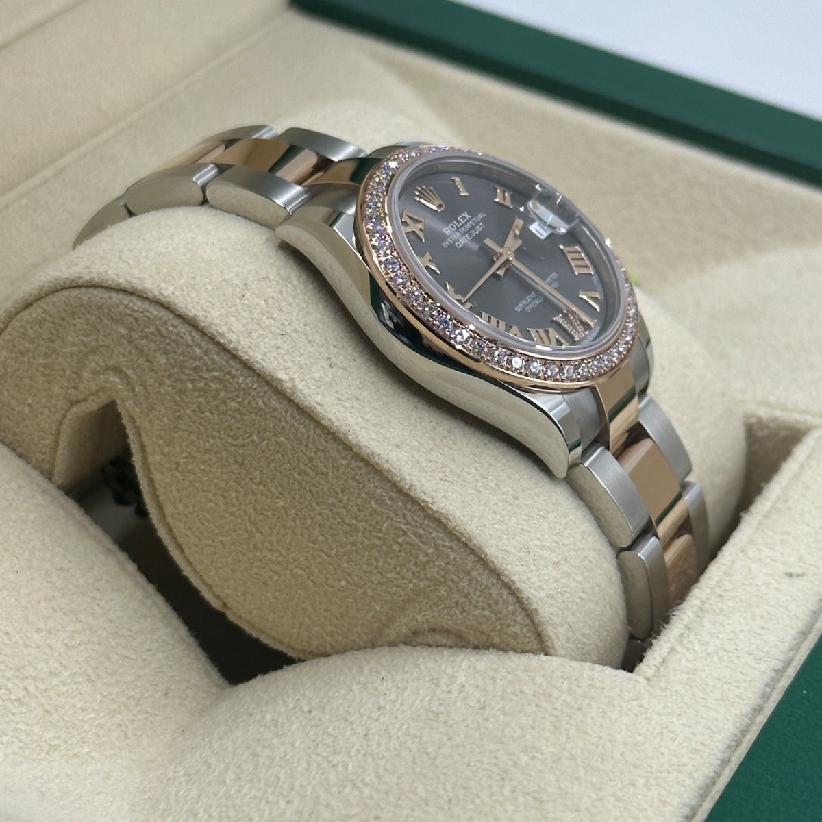 【Super Clone】ROLEX Datejust m278381-0029/0030 Slate Roman Diamond Dial Diamond-Set Bezel 31mm