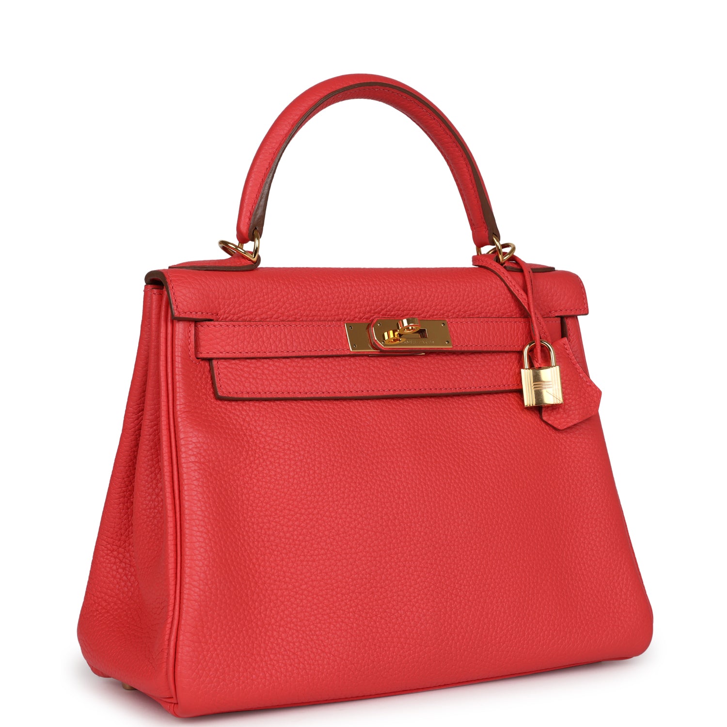 Hermès Kelly Retourne 28 Rose Jaipur Clemence Gold Hardware