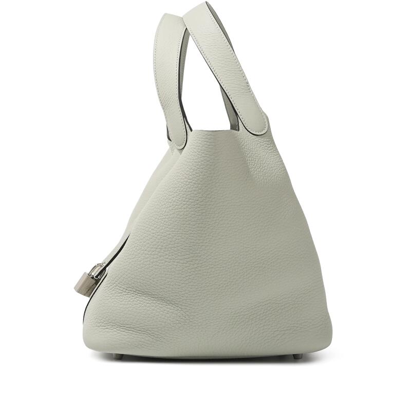Hermès Gris Neve Clemence Picotin Lock 22 Palladium Hardware