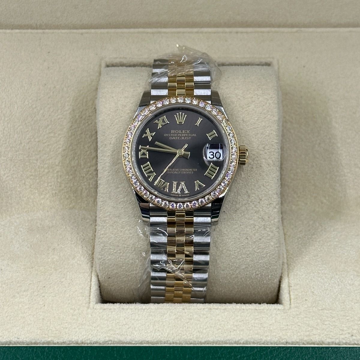 【Super Clone】ROLEX Datejust m278383RBR-0017/0018 31mm Dark Grey Dial Oyster Bracelet