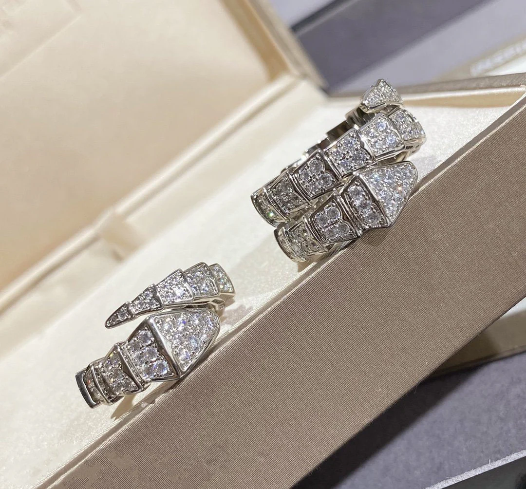 Regalia jewelrySERPENTI LARGE RING SILVER DIAMOND PAVED