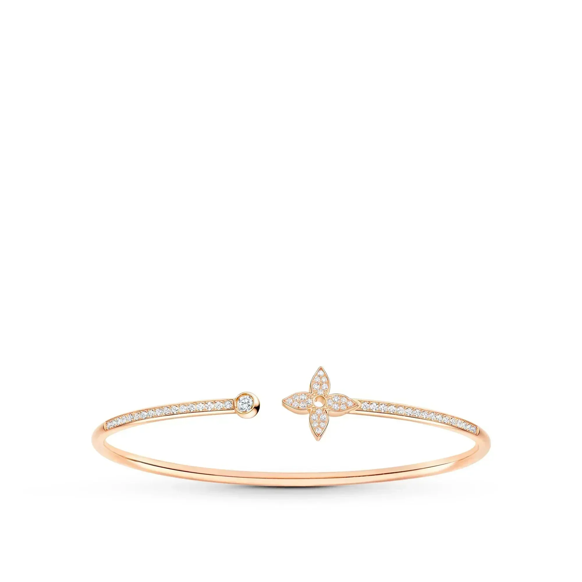 Regalia jewelryIDYLLE PINK GOLD OPEN BRACELET DIAMOND PAVED