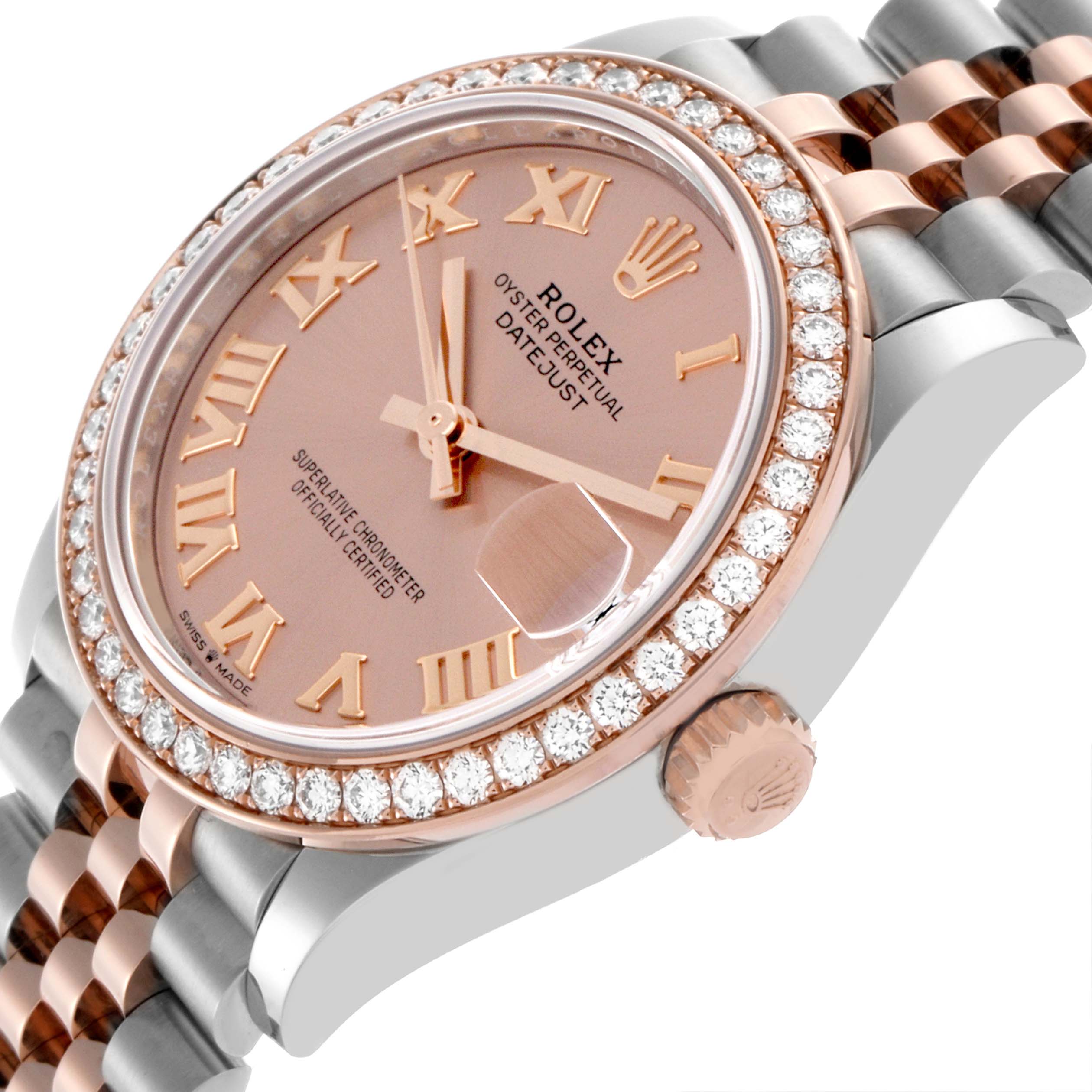 【Super Clone】ROLEX Datejust m278381-0001/0002 Rose Roman Dial Diamond-Set Bezel 31mm
