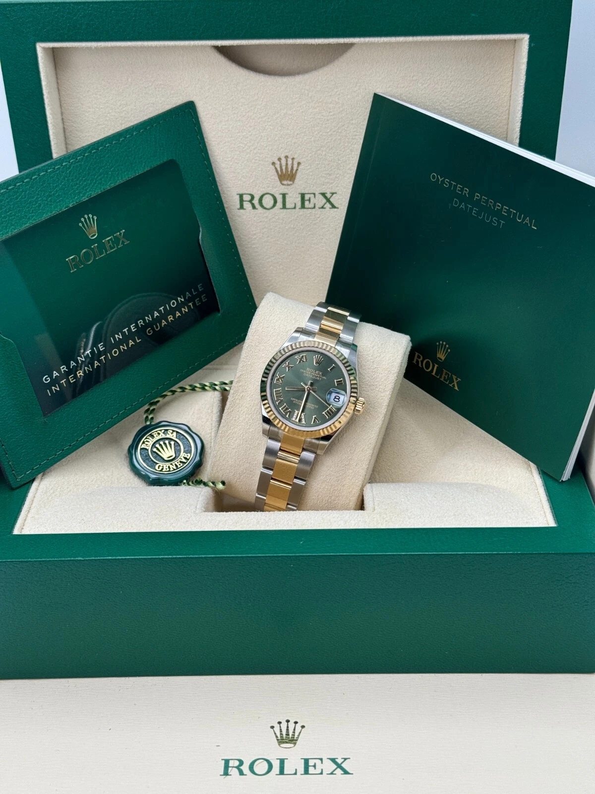 【Super Clone】ROLEX Datejust m278273-0015/0016 31mm Olive Green Dial Stainless Steel and Yellow Gold Oyster Watch