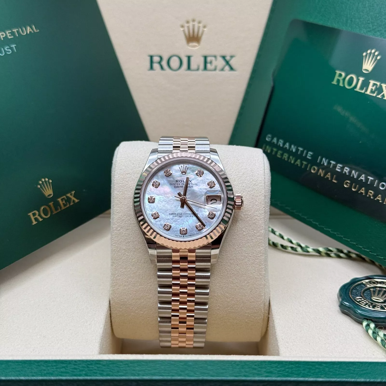 【Super Clone】ROLEX Datejust m278271-0025/0026 White Mother-of-Pearl 31mm Dial Oyster Bracelet Watch