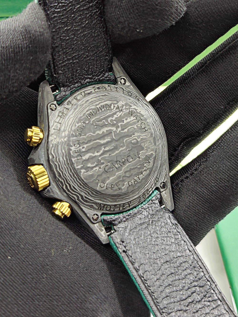 【Super Clone】ROLEX Cosmograph Daytona DIW Carbon Emerald Green Super Clone Swiss Replica Watch | Custom Made Limited Edition |