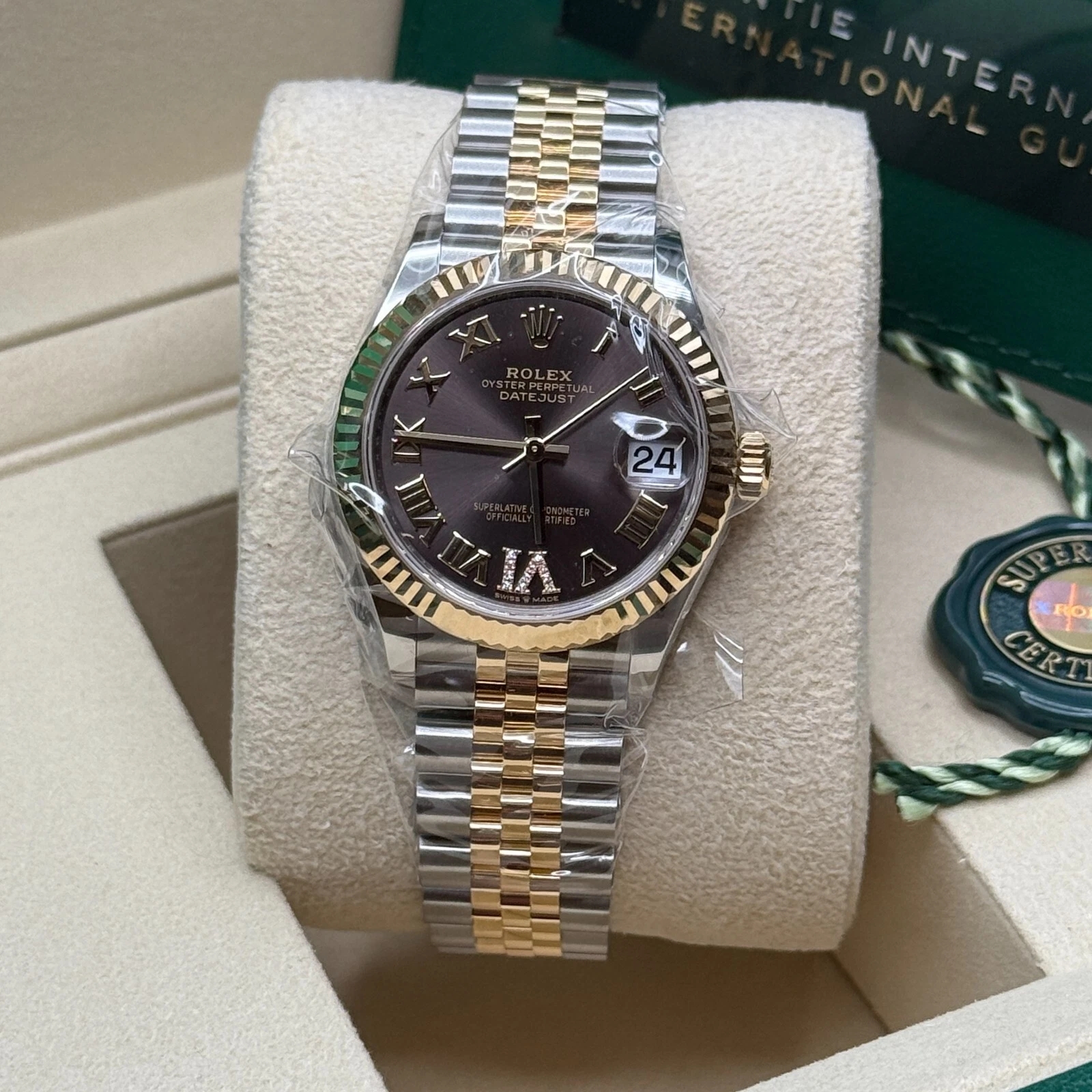 【Super Clone】ROLEX Datejust m278273-0017/0018 31mm Dark Grey Dial Stainless Steel and Yellow Gold Oyster Watch