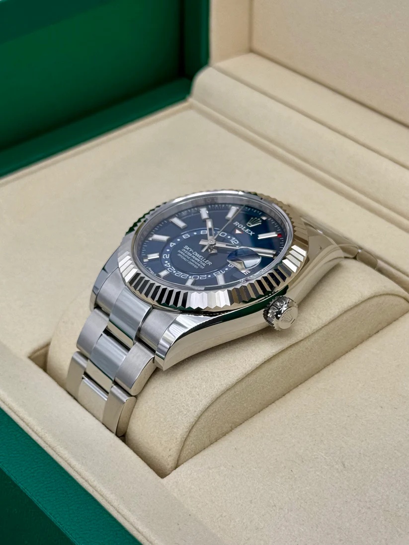 【Super Clone】ROLEX  Sky-Dweller 42mm 336934-0005/0006 Stainless Steel Blue Dial Jubilee