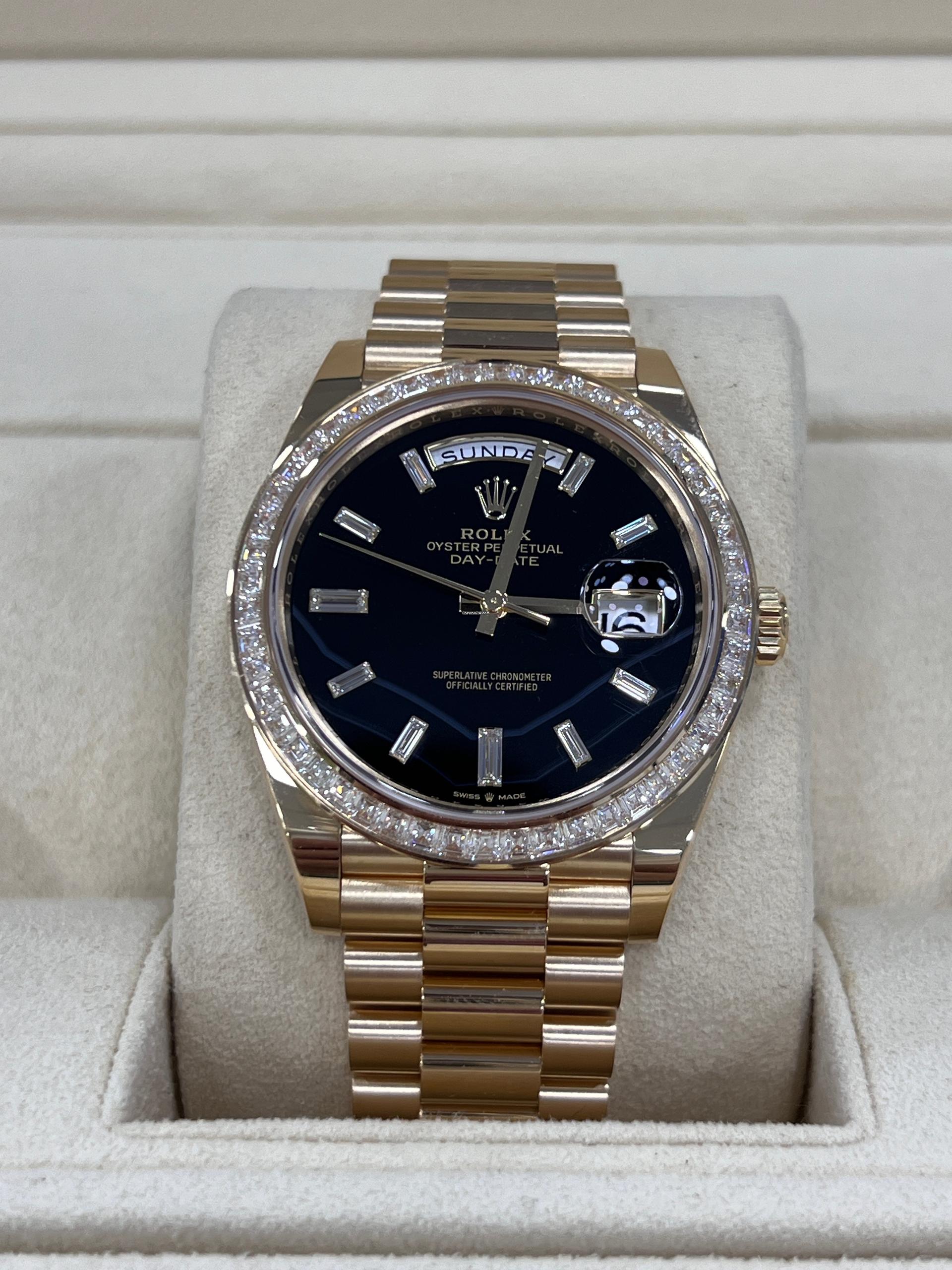 【Super Clone】ROLEX Day-Date 40mm 228398TBR-0038 Onyx Dial President Watch