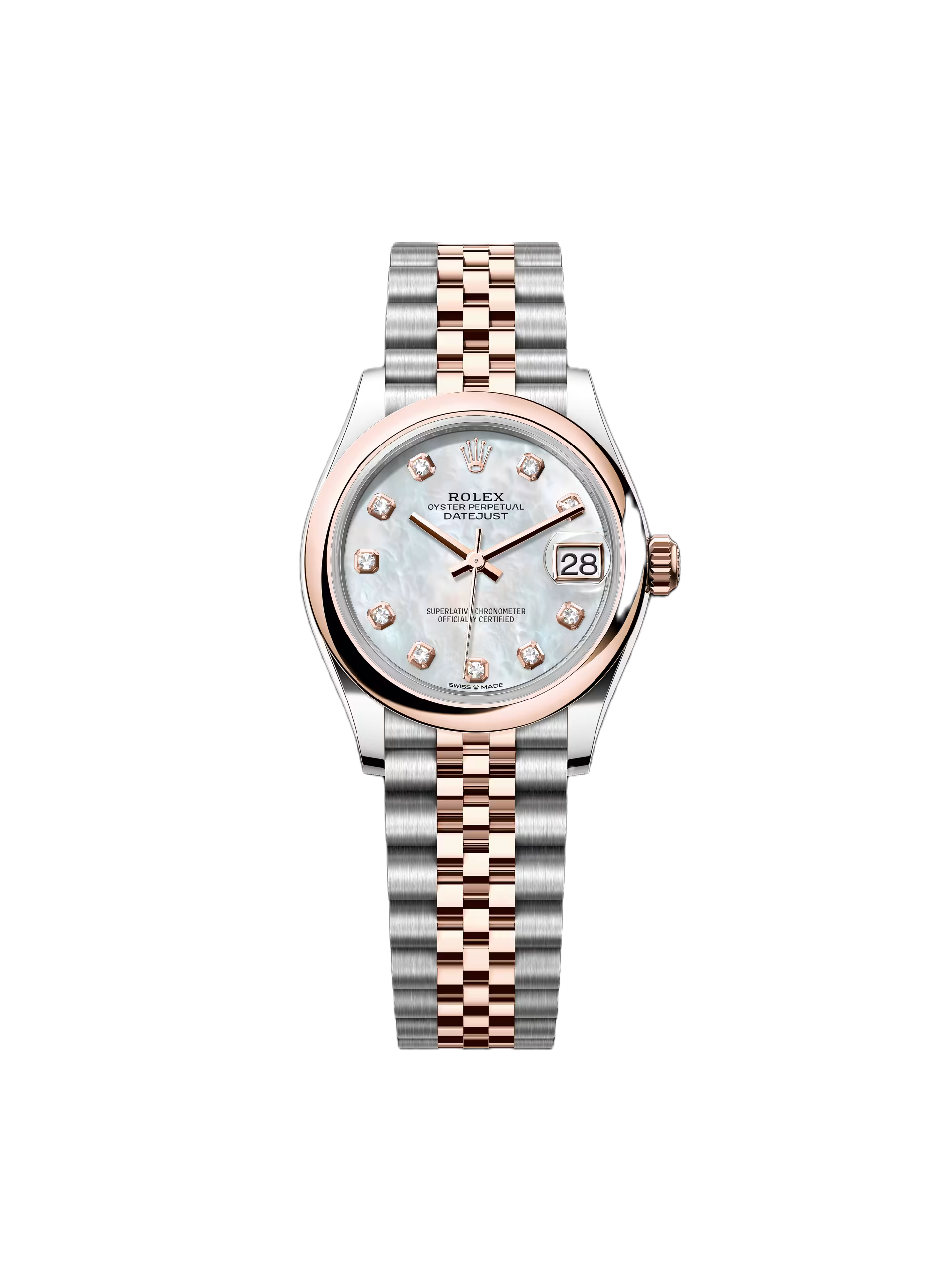 【Super Clone】ROLEX Datejust m278241-0025/0026 White Mother-of-Pearl 31mm Dial Oyster Bracelet Watch