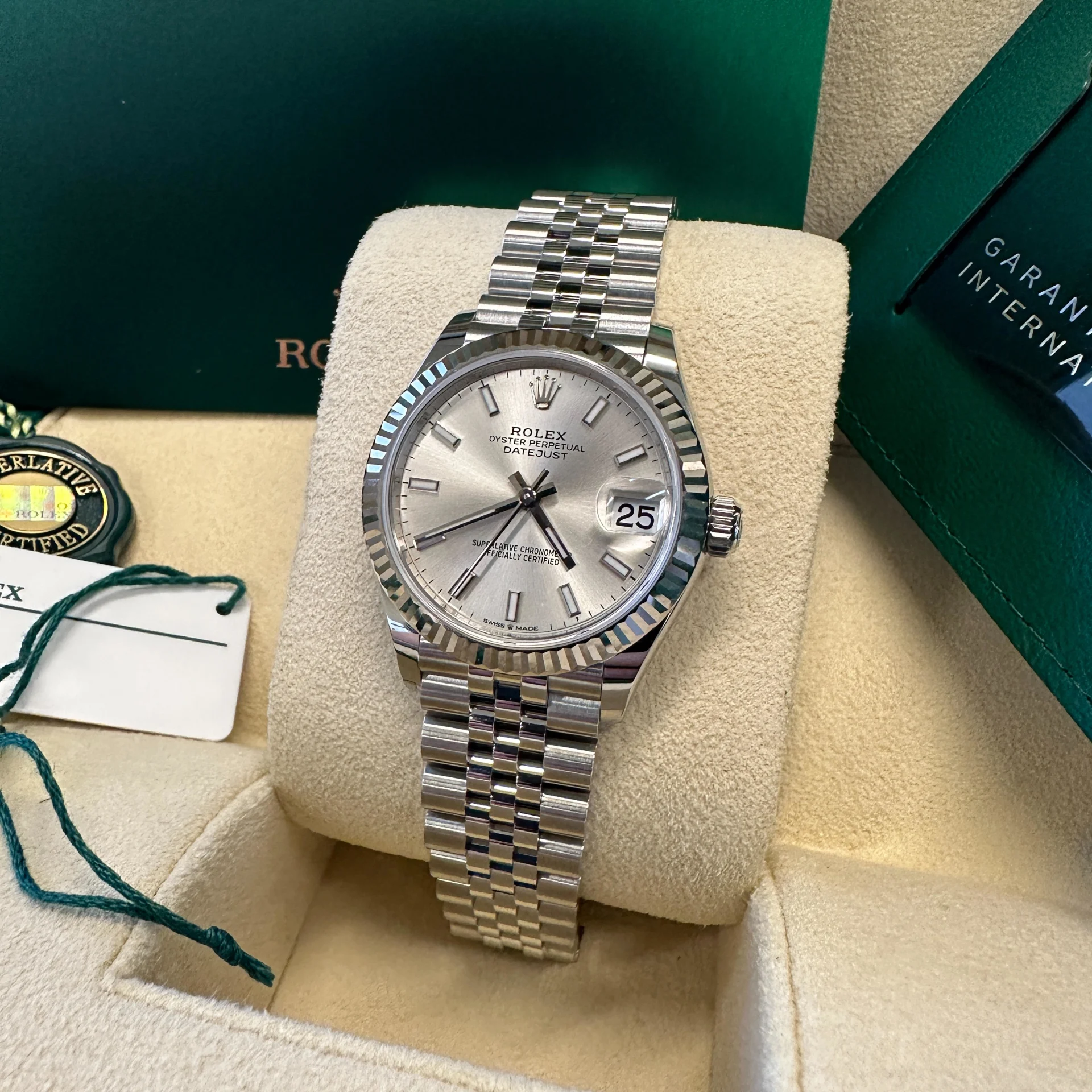 【Super Clone】ROLEX Datejust m278274-0011/0012 Silver Dial 31mm Fluted Bezel Oyster Bracelet
