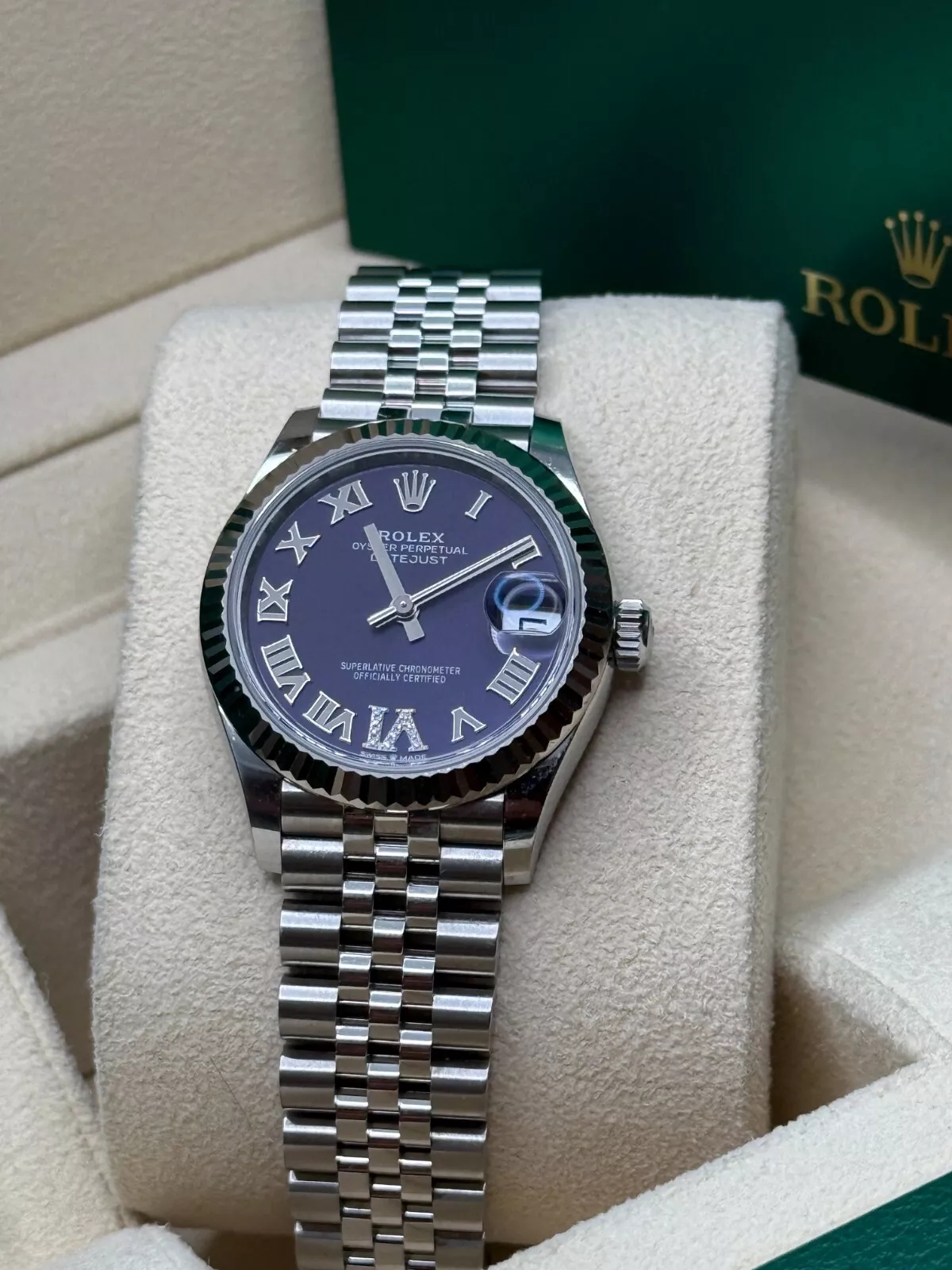 【Super Clone】RLX Datejust m278274-0025/0026 Aubergine 31mm Dial Oyster Watch