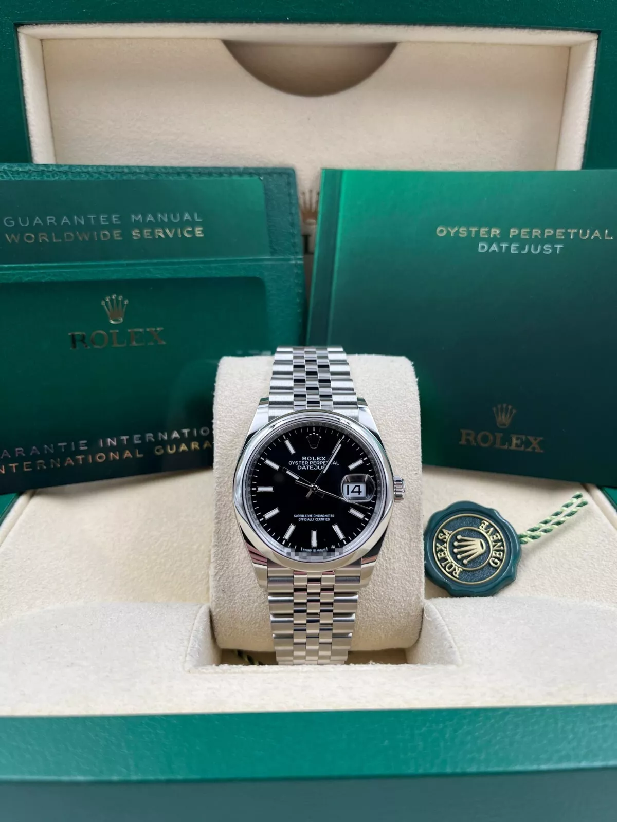 【Super Clone】ROLEX  Datejust 36mm 126200 Stainless Steel Black Dial Jubilee Watch