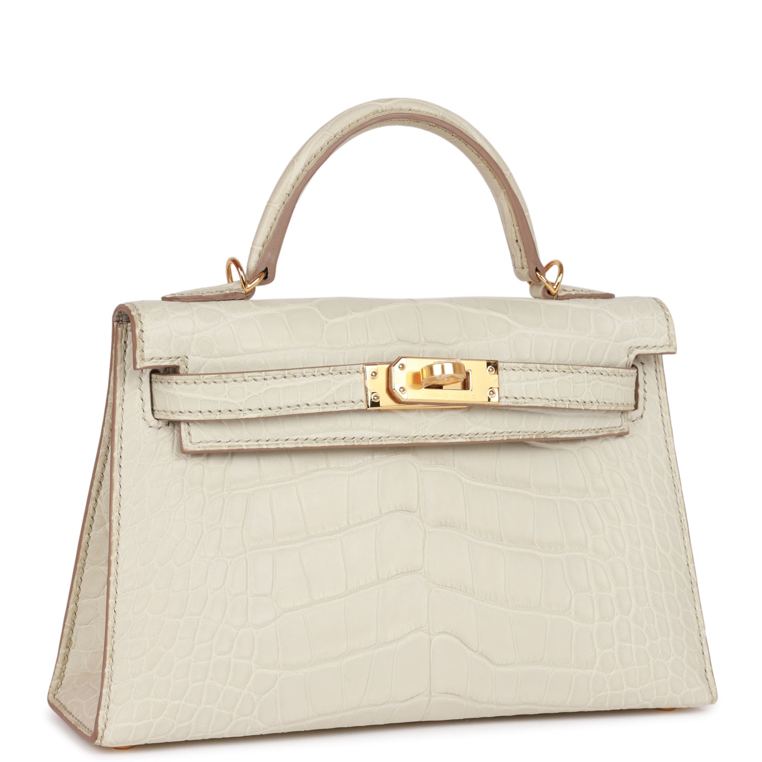 Hermès Kelly Sellier 20 Beton Matte Alligator Gold Hardware