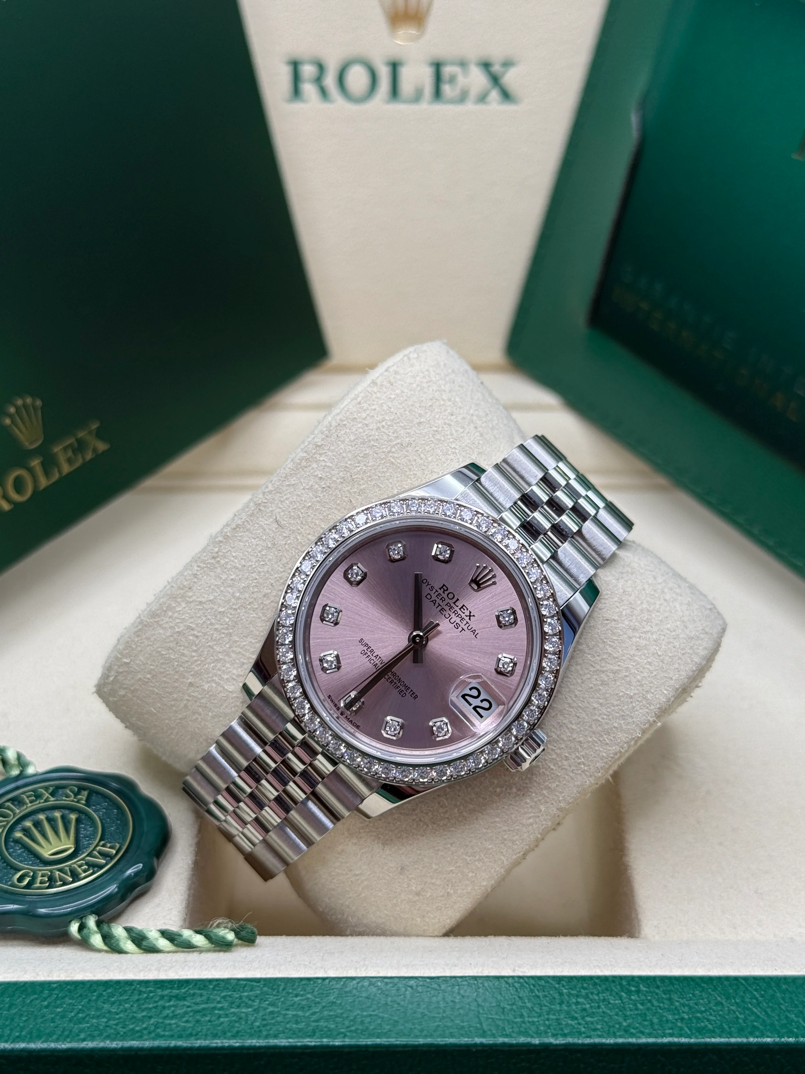 【Super Clone】ROLEX Datejust m278384RBR-0035/0036 Pink 31mm Dial Oyster Watch