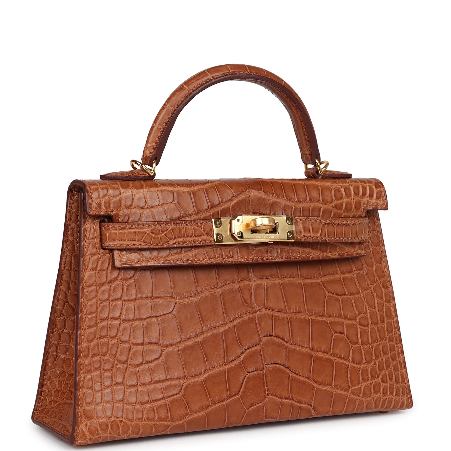Hermès Kelly Sellier 20 Gold Matte Alligator Gold Hardware