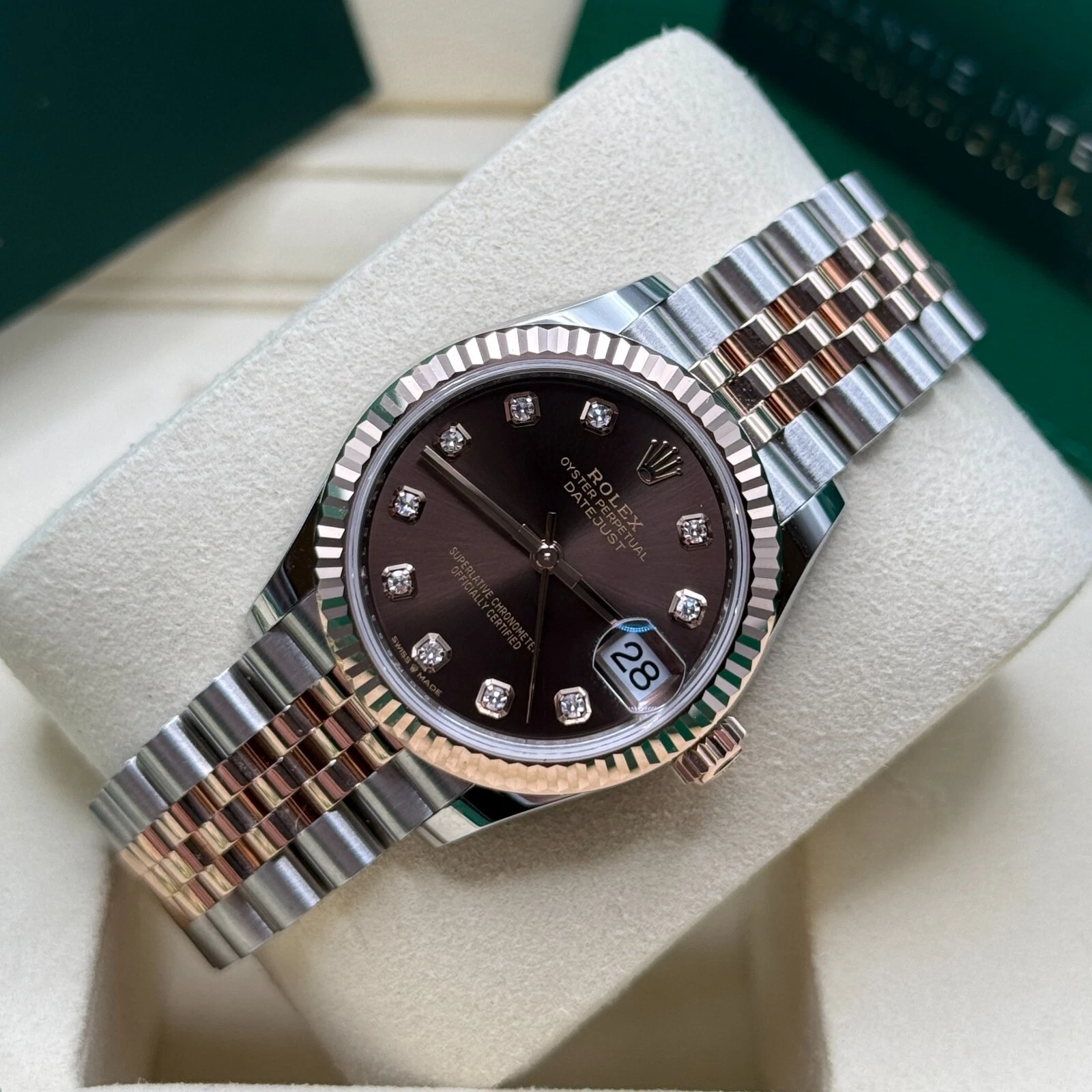 【Super Clone】ROLEX Datejust m278271-0027/0028 Chocolate 31mm Dial Oyster Bracelet Watch
